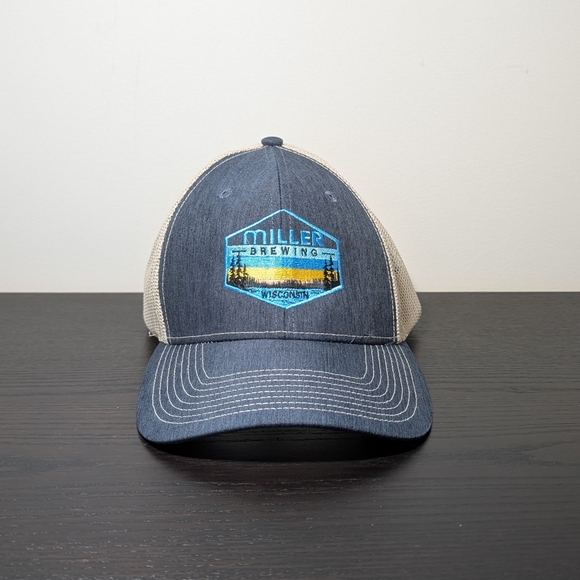 NWOT Miller Brewing Blue and Tan Cap - Picture 1 of 6